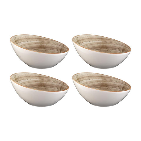 Bonna China Earth dia.3.25" h:1.75" 2 oz. Round Brown Porcelain Ramekin (Set of 4)