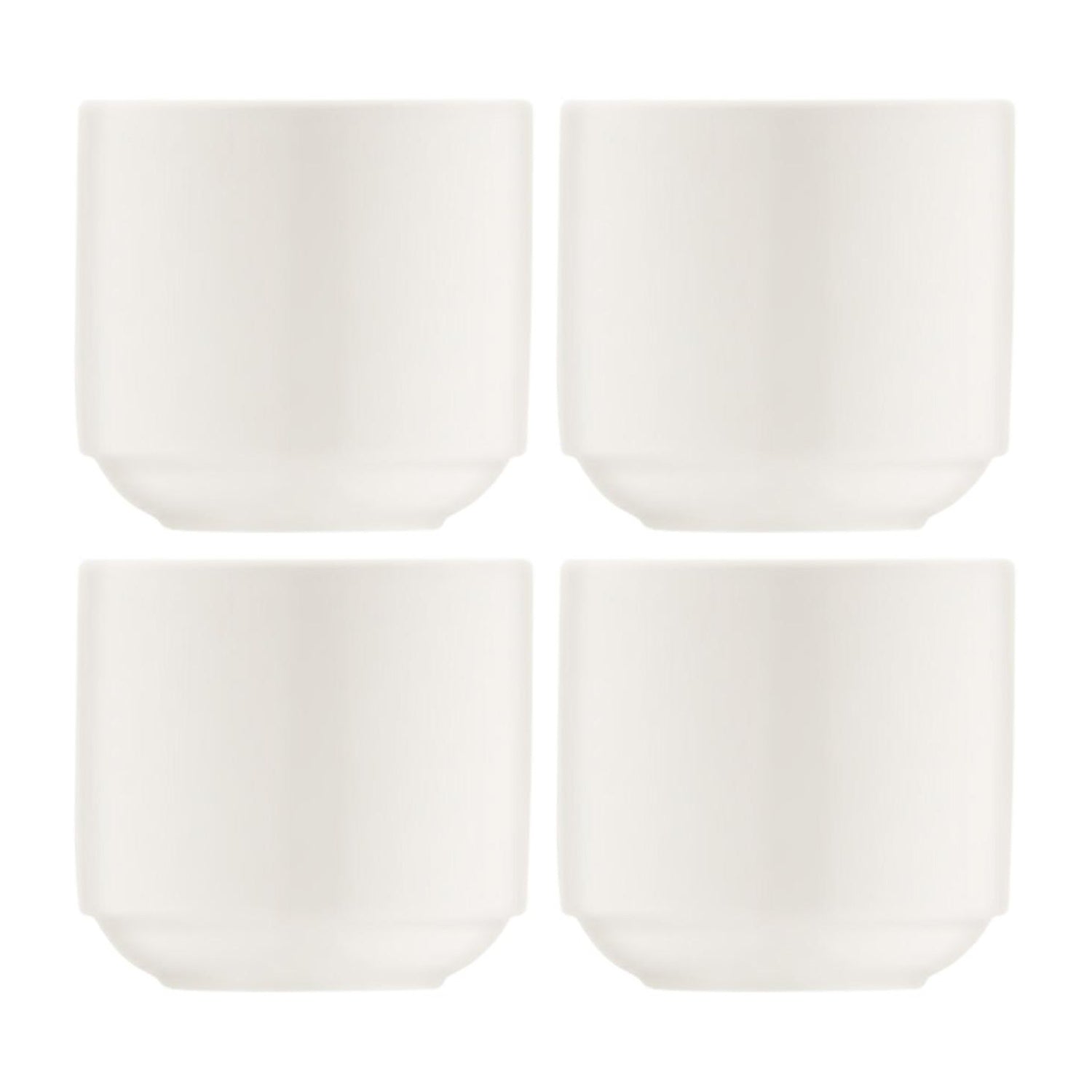 Bonna China Banquet dia.2" h:2" Round Warm White Porcelain Cup (Set of 4)