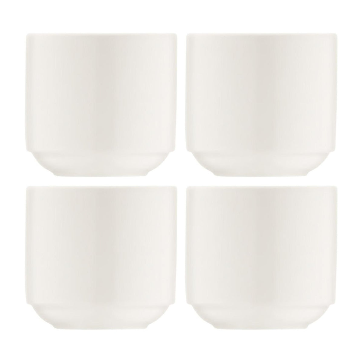 Bonna China Banquet dia.2" h:2" Round Warm White Porcelain Cup (Set of 4)