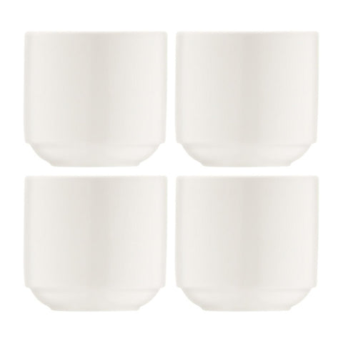 Bonna China Banquet dia.2" h:2" Round Warm White Porcelain Cup (Set of 4)