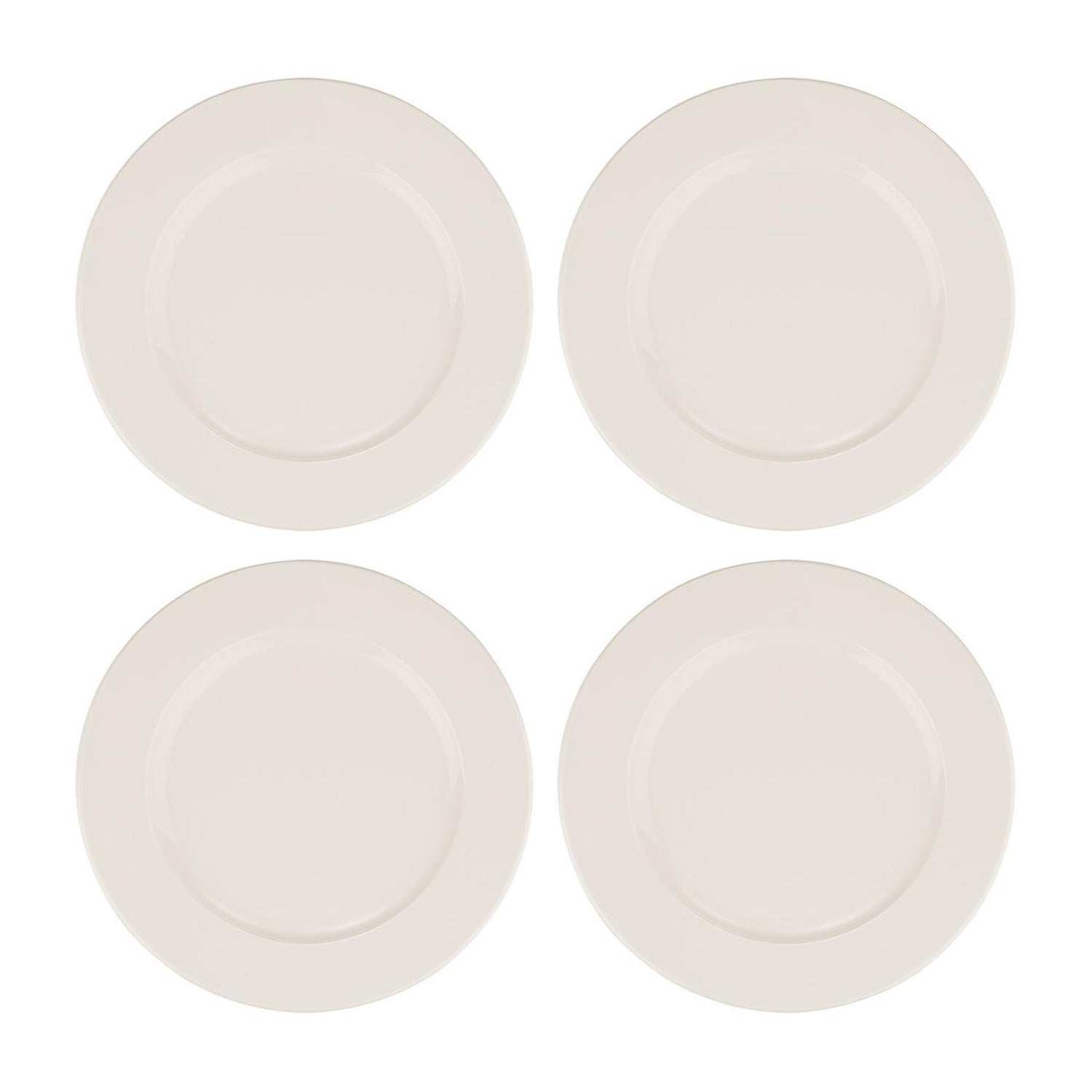 Bonna China Banquet dia.6.75"  Round Warm White Porcelain Plate (Set of 4)