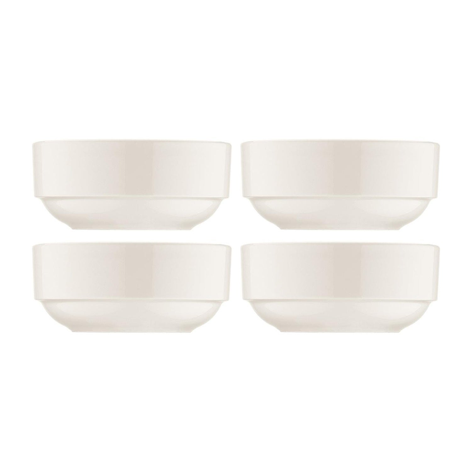 Bonna China Banquet dia.2.25" h:1" 1 oz. Round Warm White Porcelain Ramekin (Set of 4)