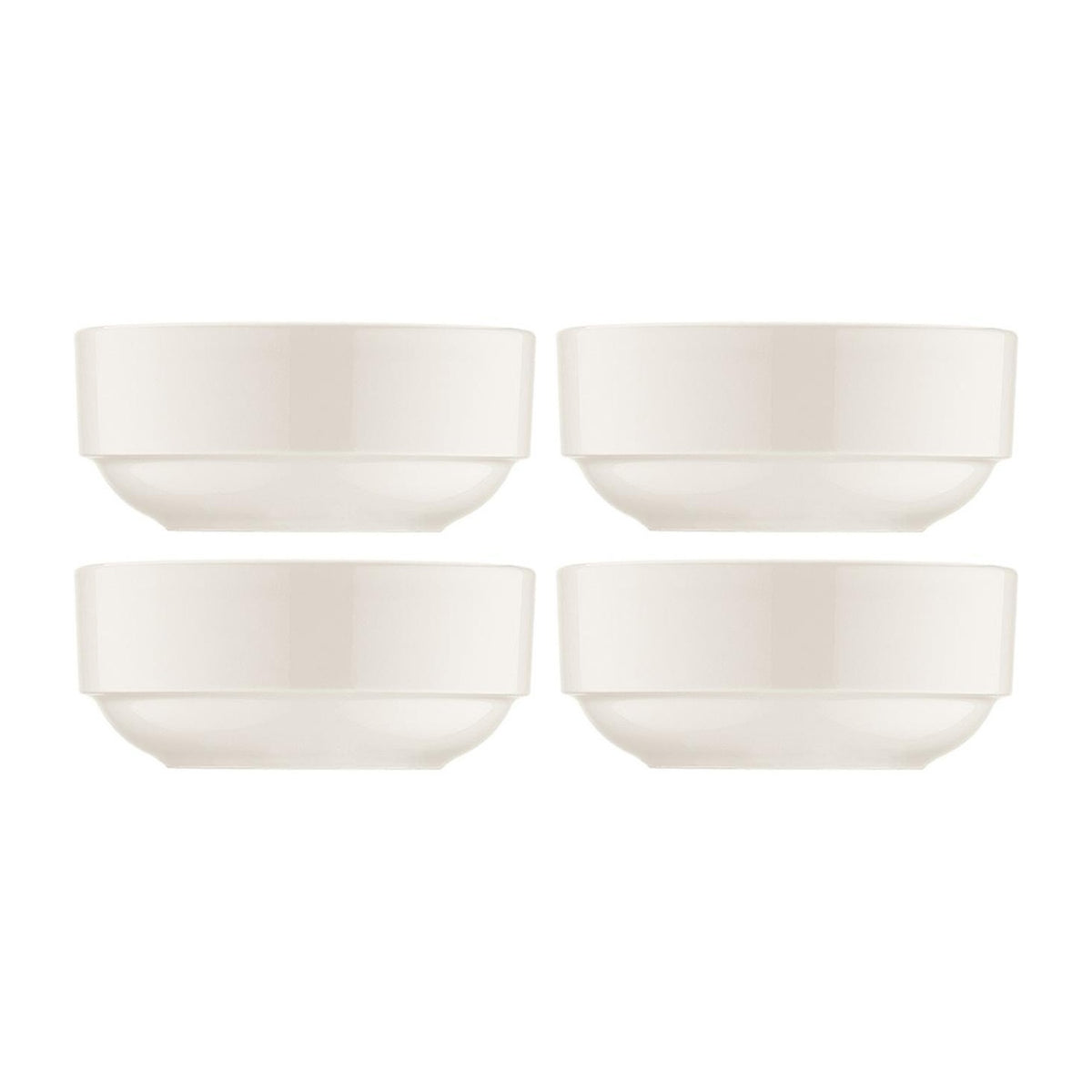 Bonna China Banquet dia.2.25" h:1" 1 oz. Round Warm White Porcelain Ramekin (Set of 4)