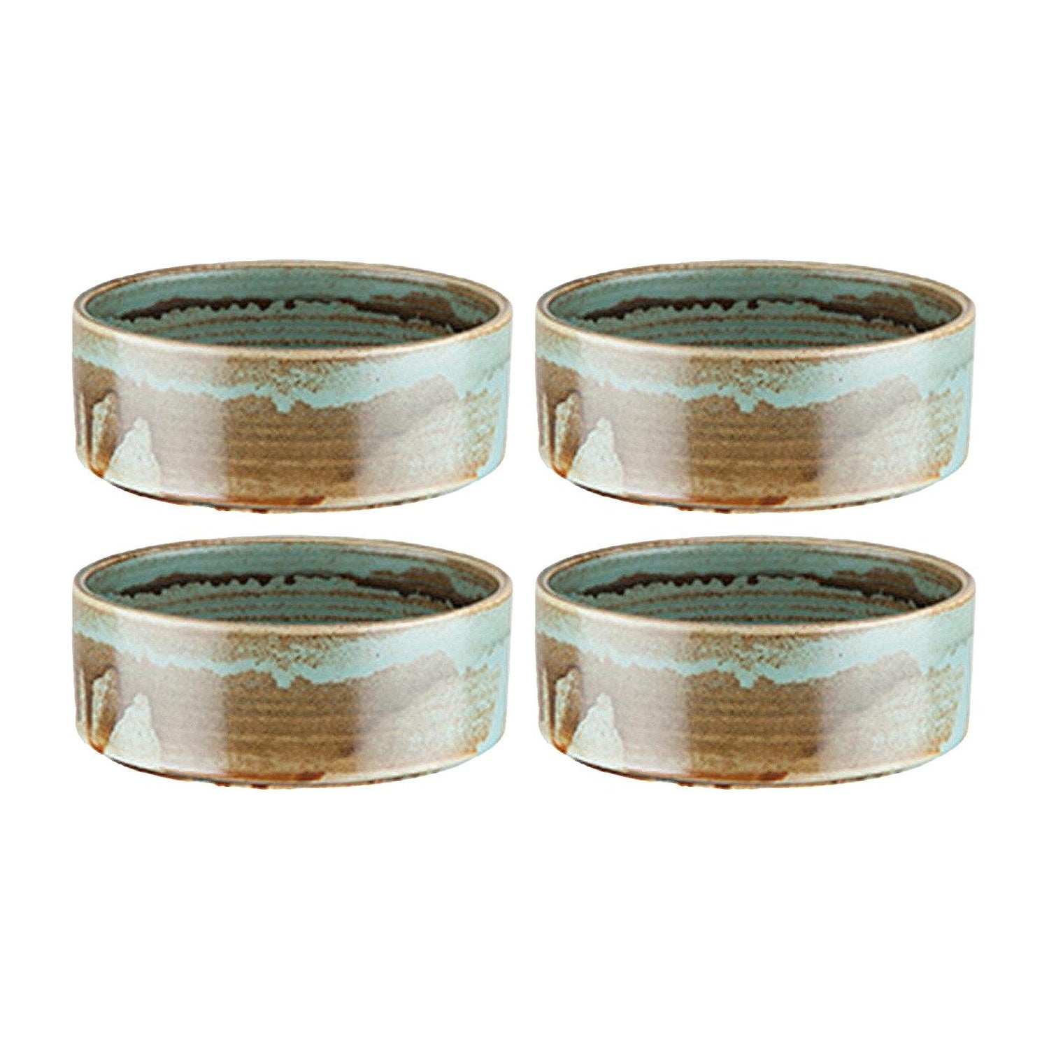 Bonna China Celeste dia.3" h:1.25" 3 oz. Round Decorated Porcelain Ramekin (Set of 4)