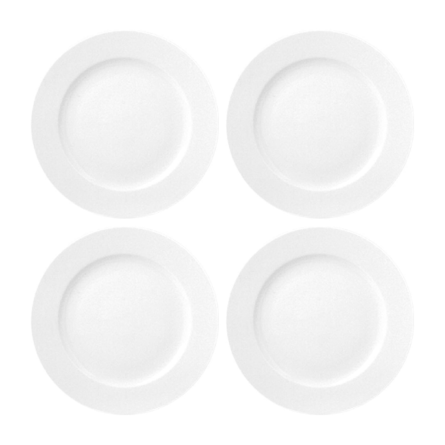 Porcelain Delta dia.10" Round White Porcelain Plate (Set of 4)