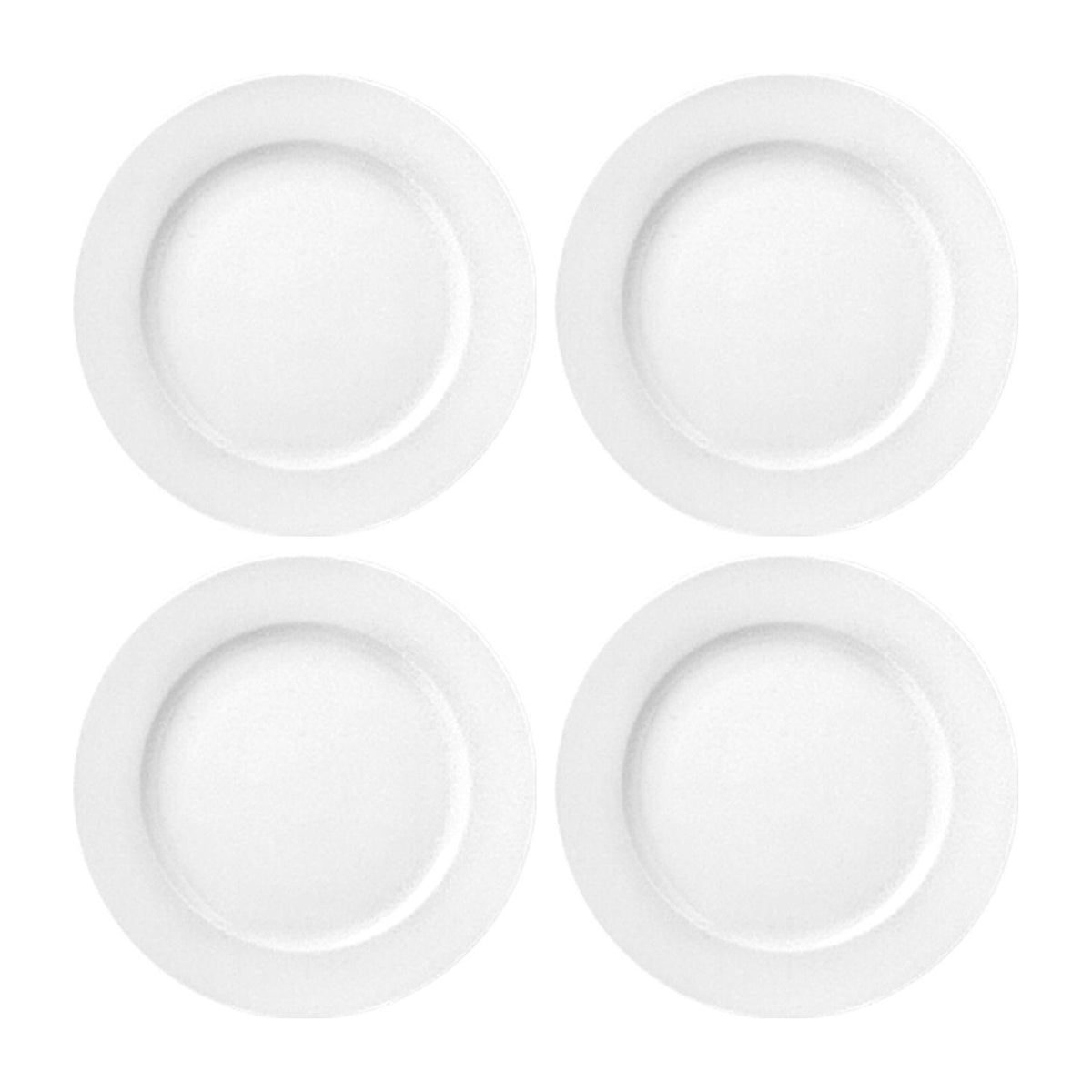 Porcelain Delta dia.10.5" Round White Porcelain Plate (Set of 4)