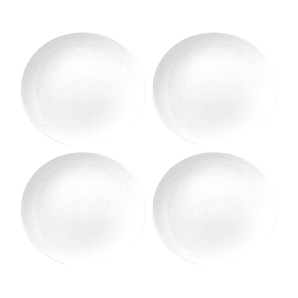 European White Oval Dinner Plate (Set of 4)