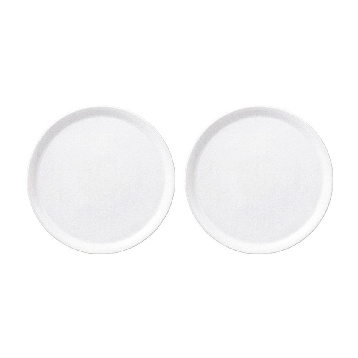 Porcelain Delta dia.11.75" Round White Porcelain Plate (Set of 2)