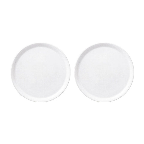 Porcelain Delta dia.11.75" Round White Porcelain Plate (Set of 2)