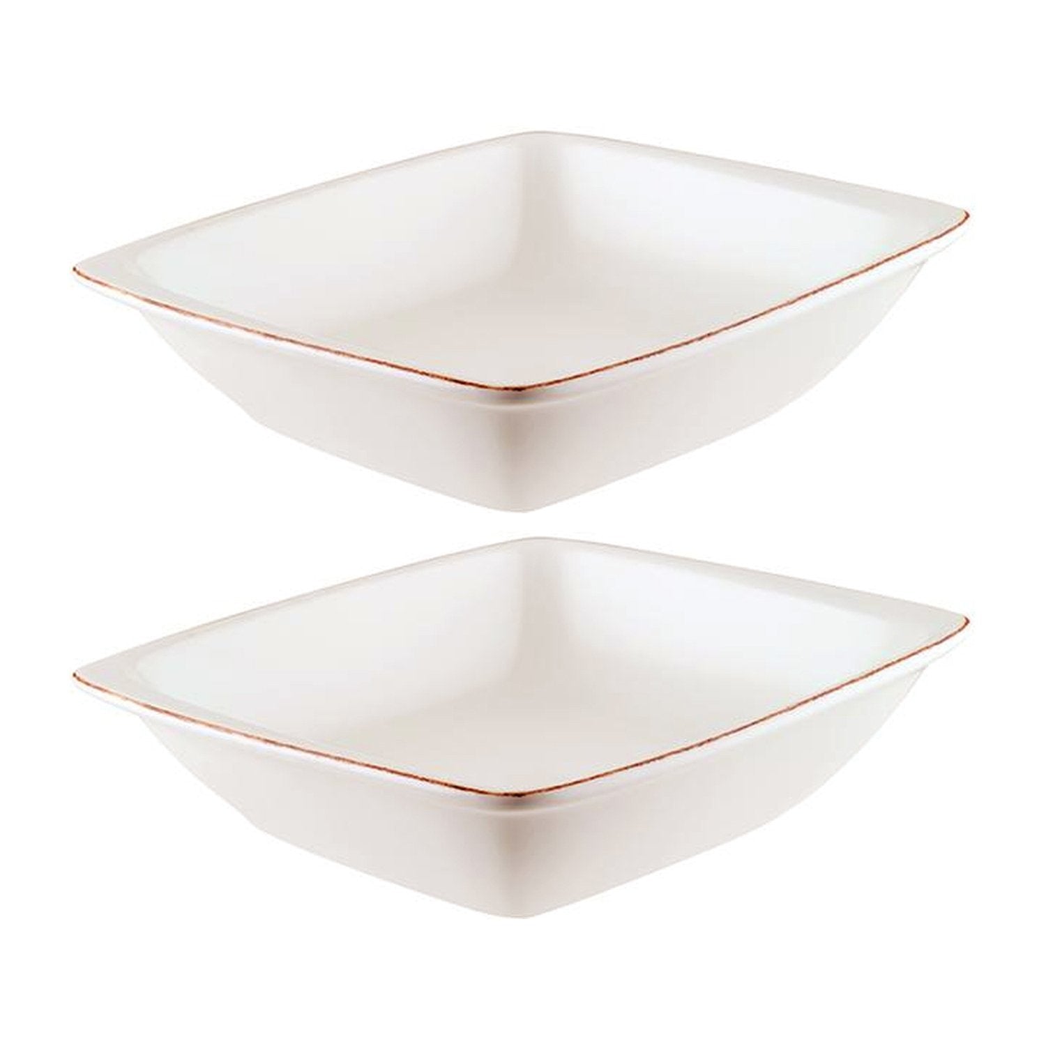 Bonna China Vintage 7.5" x 6.5" x h:2" 20 oz. Square Decorated Porcelain Bowl (Set of 2)