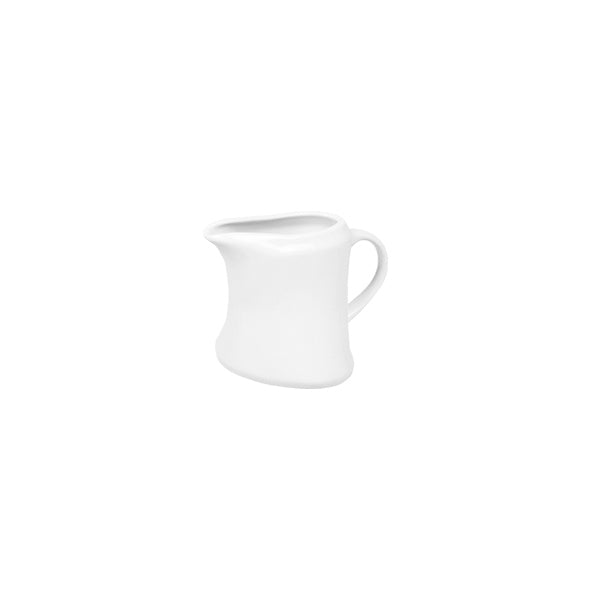 Elips Oval White Porcelain Creamer  4.5" x 3" x h:3.5" 5 oz.