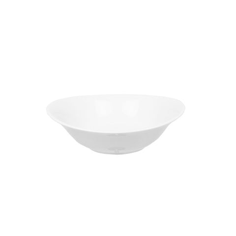 Porcelain Elips 6.25" x 5.5" x h:1.75" 10 oz. Oval White Porcelain Bowl (Set of 4)