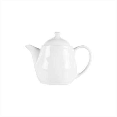 Delta-Coupe Round White Porcelain Coffee/Tea Pot  dia.6" h:3" 13 oz.