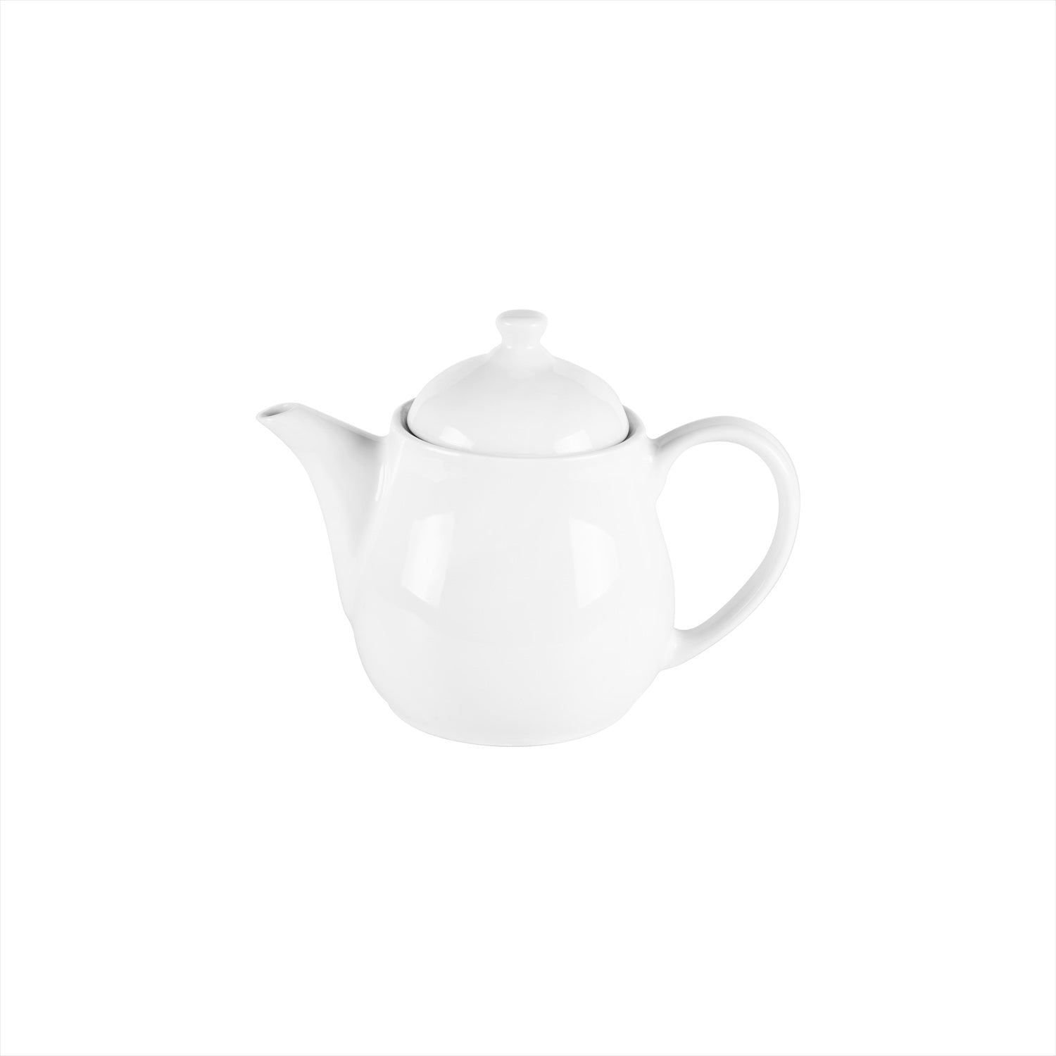 Delta-Coupe Round White Porcelain Coffee/Tea Pot  dia.6" h:3" 13 oz.