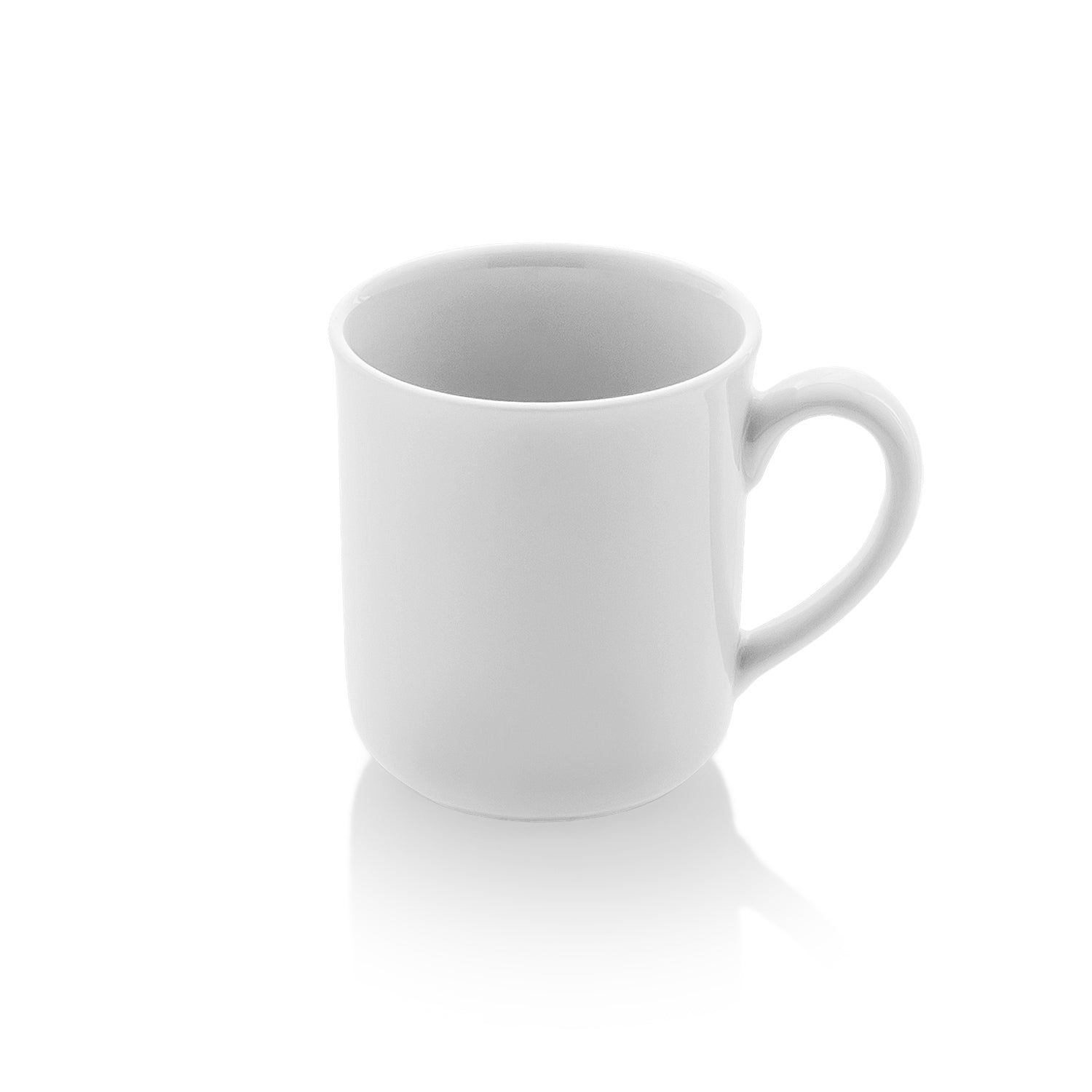 Delta-Coupe Round White Porcelain Mug  dia.3.25" h:3.5" 10 oz. (Set of 4)