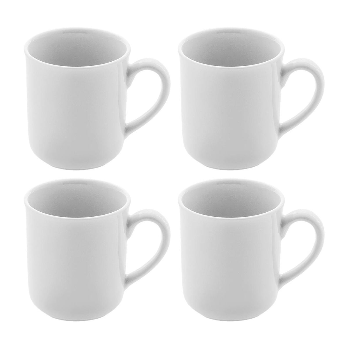 Delta-Coupe Round White Porcelain Mug  dia.3.25" h:3.5" 10 oz. (Set of 4)