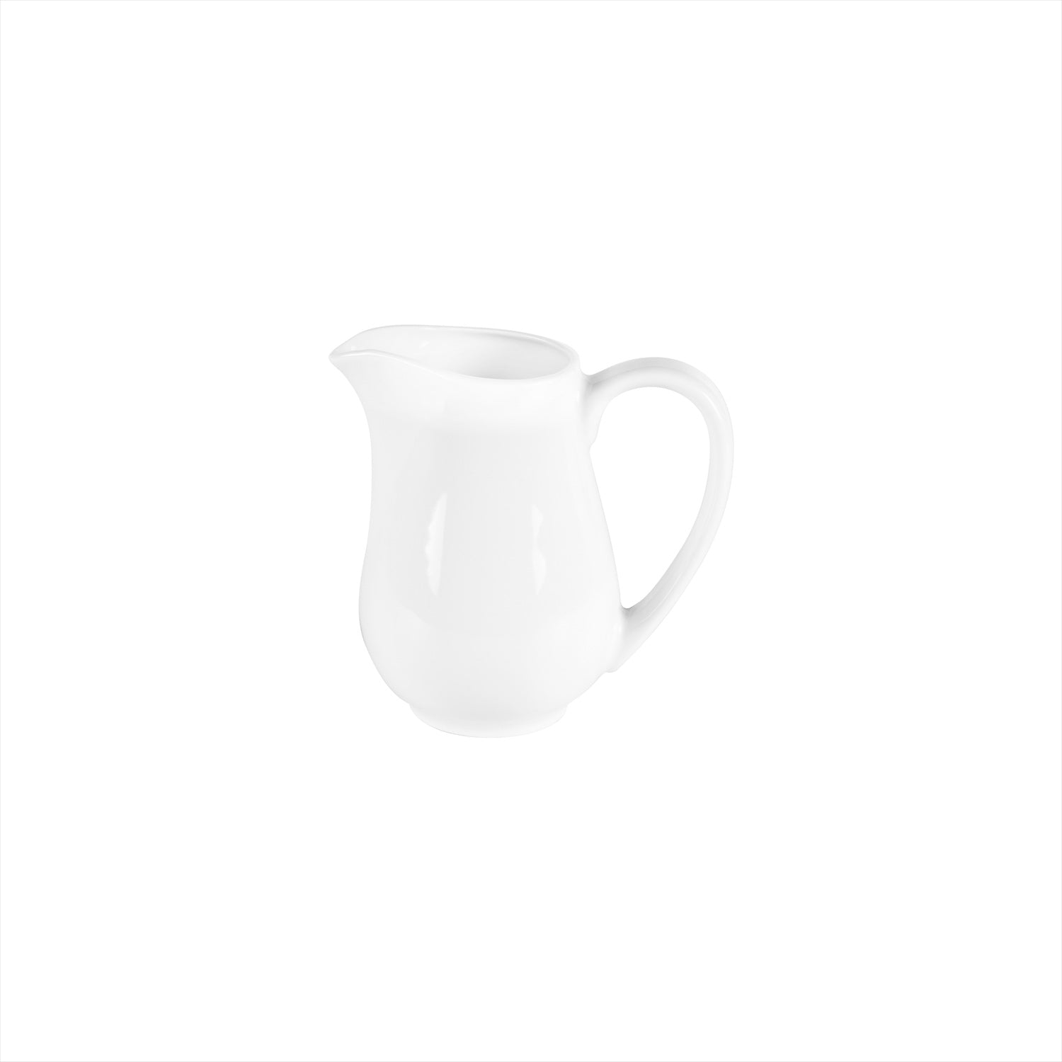 Delta-Coupe Round White Porcelain Creamer  dia.5" h:4.75" 12 oz.