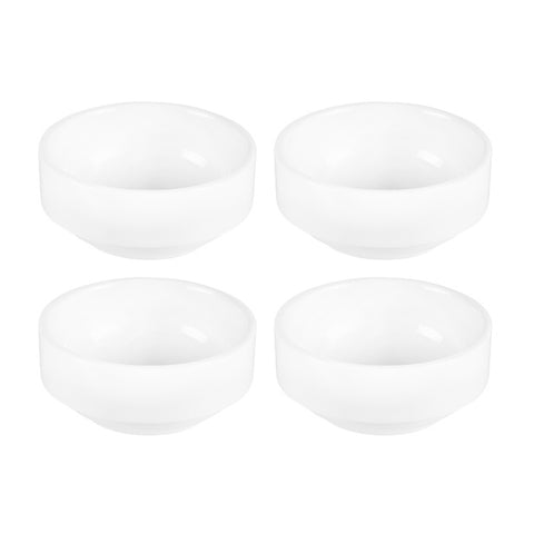 Porcelain Delta-Coupe dia.3" h:1.25" 3 oz. Round White Porcelain Ramekin (Set of 4)