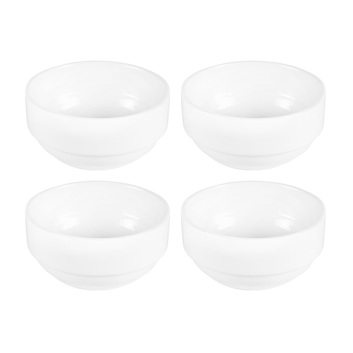 Porcelain Delta-Coupe dia.4" h:1.75" 8 oz. Round White Porcelain Ramekin (Set of 4)