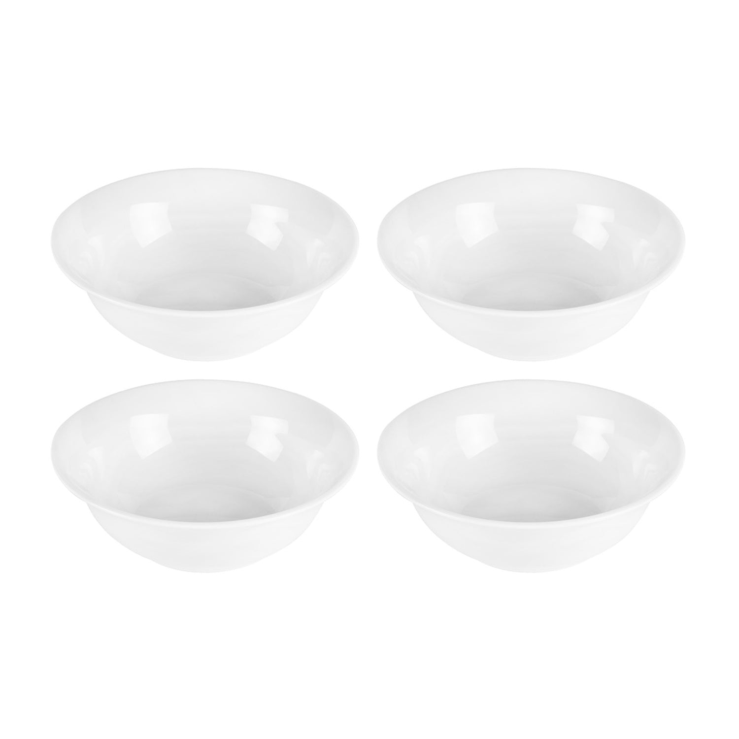 Porcelain Delta-Coupe dia.5.5" h:1.75" 10 oz. Round White Porcelain Bowl (Set of 4)