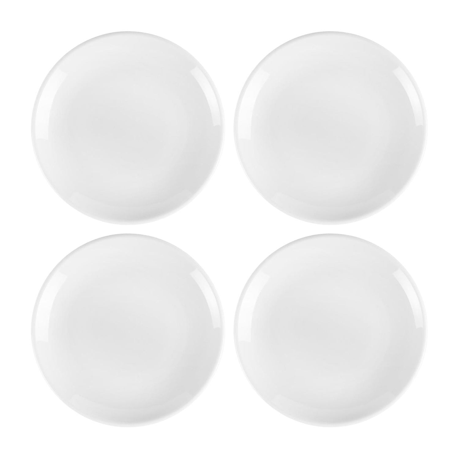 Porcelain Delta-Coupe dia.6" Round White Porcelain Plate (Set of 4)