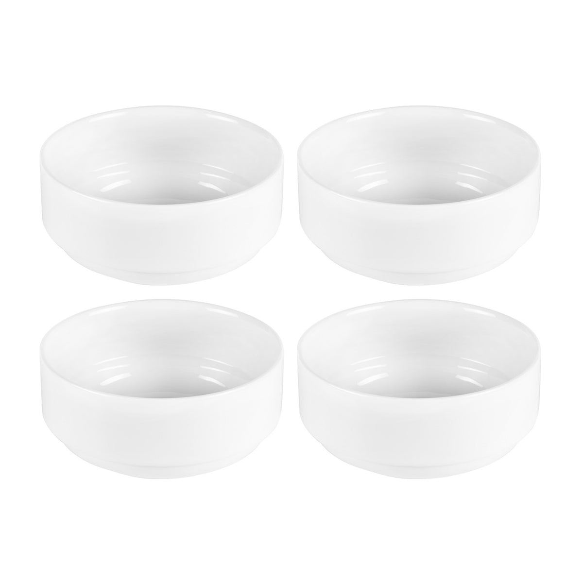 Porcelain Delta-Coupe dia.6" h:2.75" 33 oz. Round White Porcelain Ramekin (Set of 4)