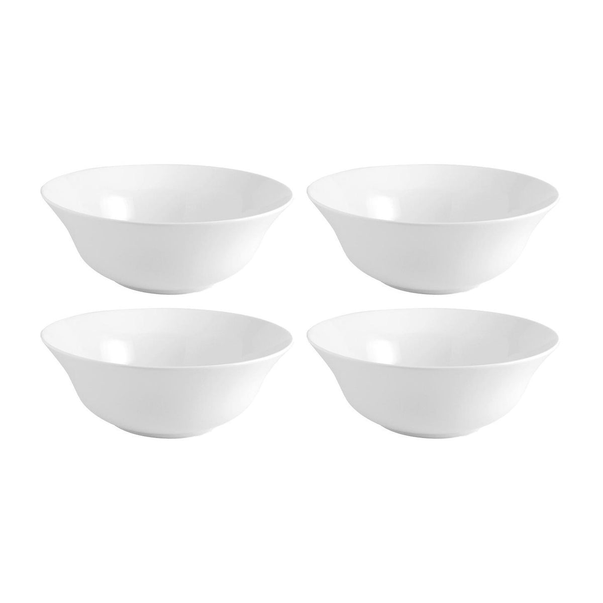 Porcelain Delta-Coupe dia.6.25" h:1.75" 14 oz. Round White Porcelain Bowl (Set of 4)