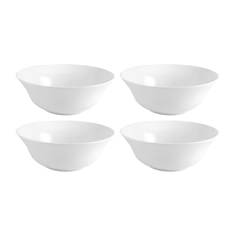 Porcelain Delta-Coupe dia.6.25" h:1.75" 14 oz. Round White Porcelain Bowl (Set of 4)