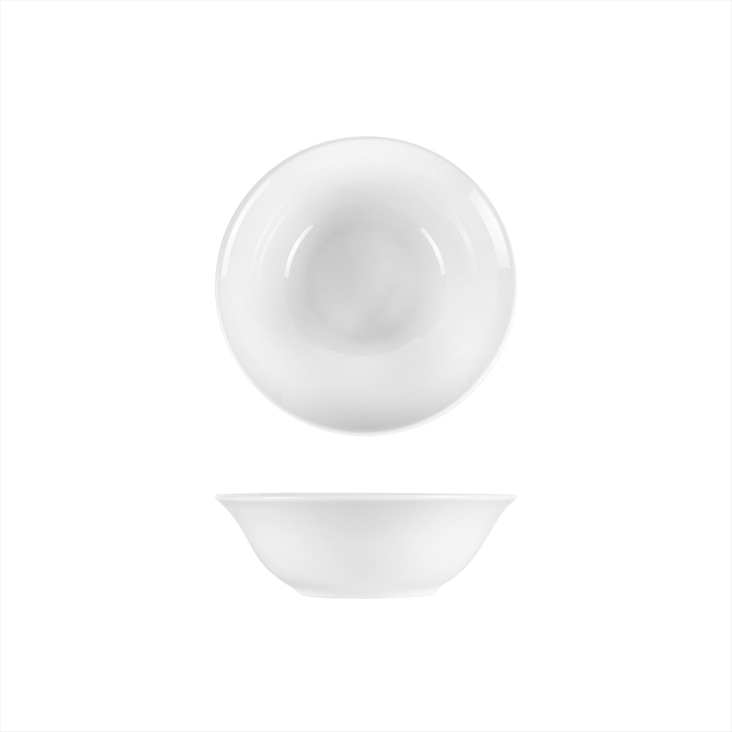 Porcelain Delta-Coupe dia.7.5" h:2.5" 25 oz. Round White Porcelain Bowl (Set of 4)