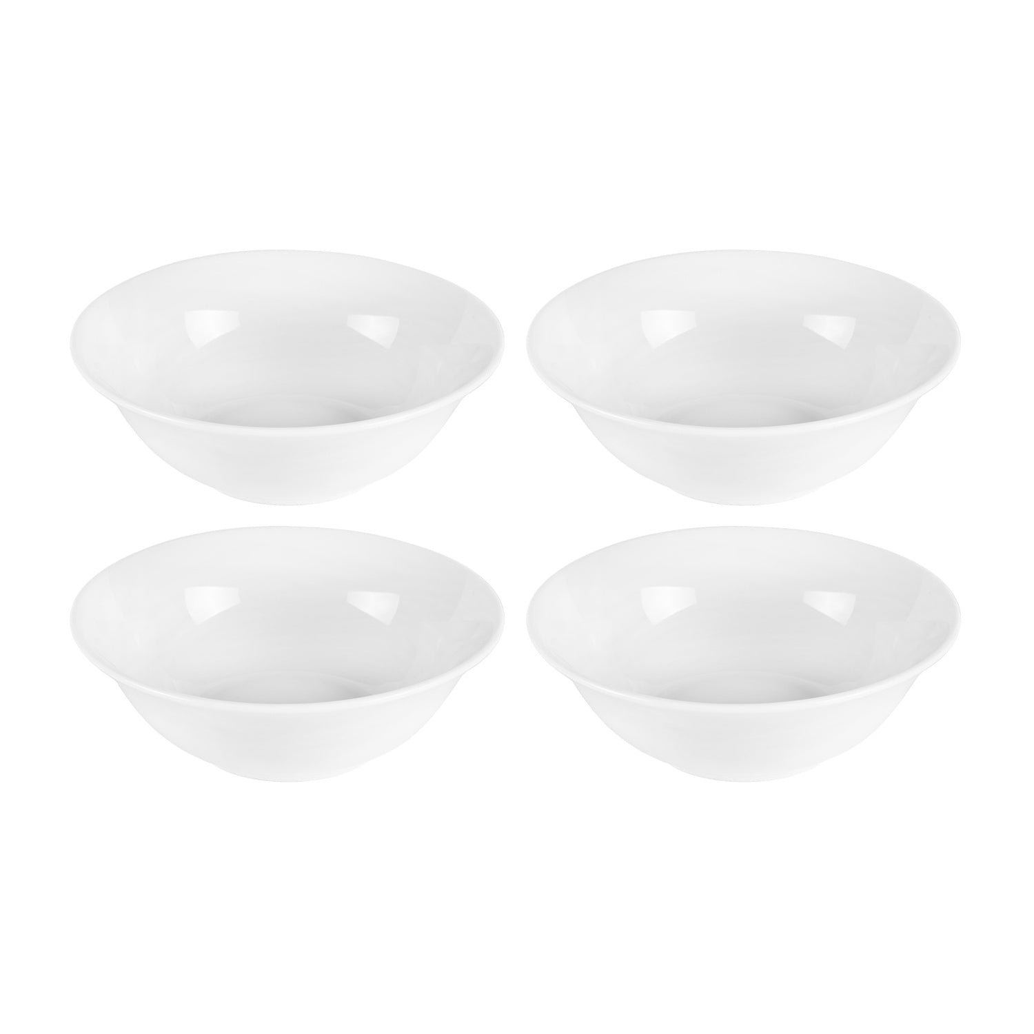 Porcelain Delta-Coupe dia.7.5" h:2.5" 25 oz. Round White Porcelain Bowl (Set of 4)