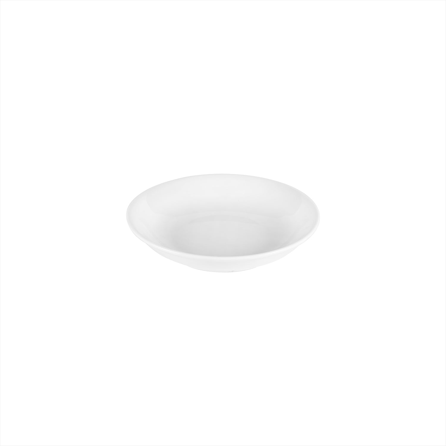 Delta-Coupe Round White Porcelain Deep Plate  dia.8" h:1.5" 18 oz. (Set of 4)