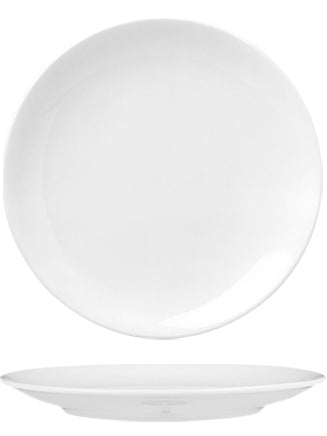 Porcelain Delta-Coupe dia.9.75" Round White Porcelain Plate (Set of 4)