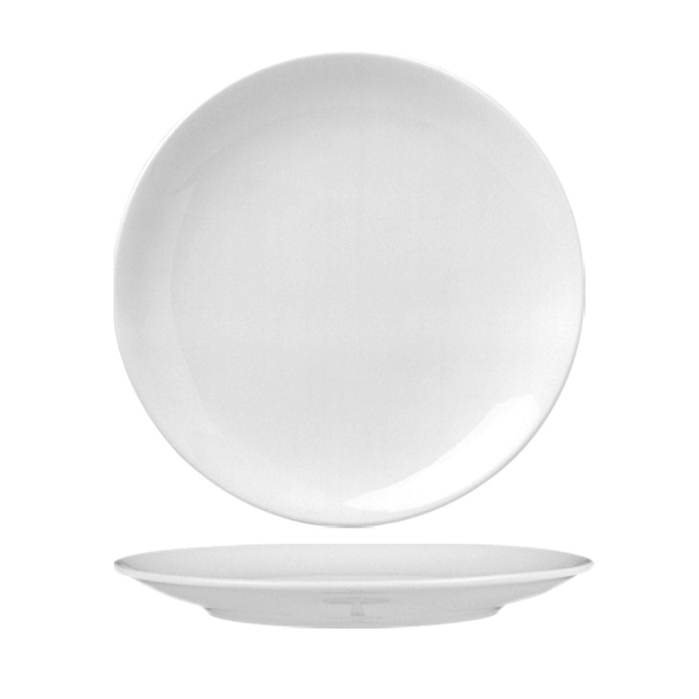 Porcelain Delta-Coupe dia.10.75" Round White Porcelain Plate (Set of 4)