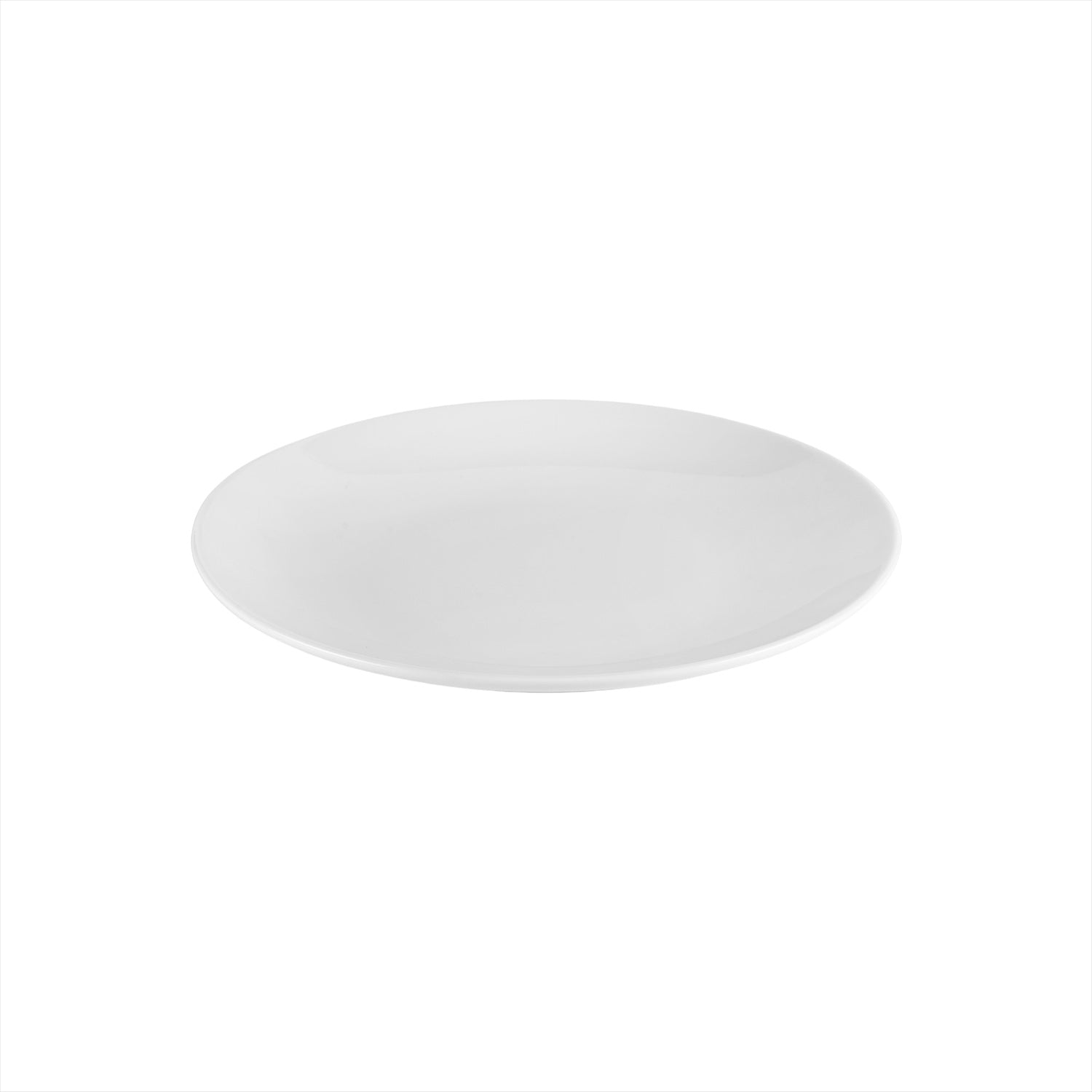 Porcelain Delta-Coupe dia.11.75" Round White Porcelain Plate (Set of 4)