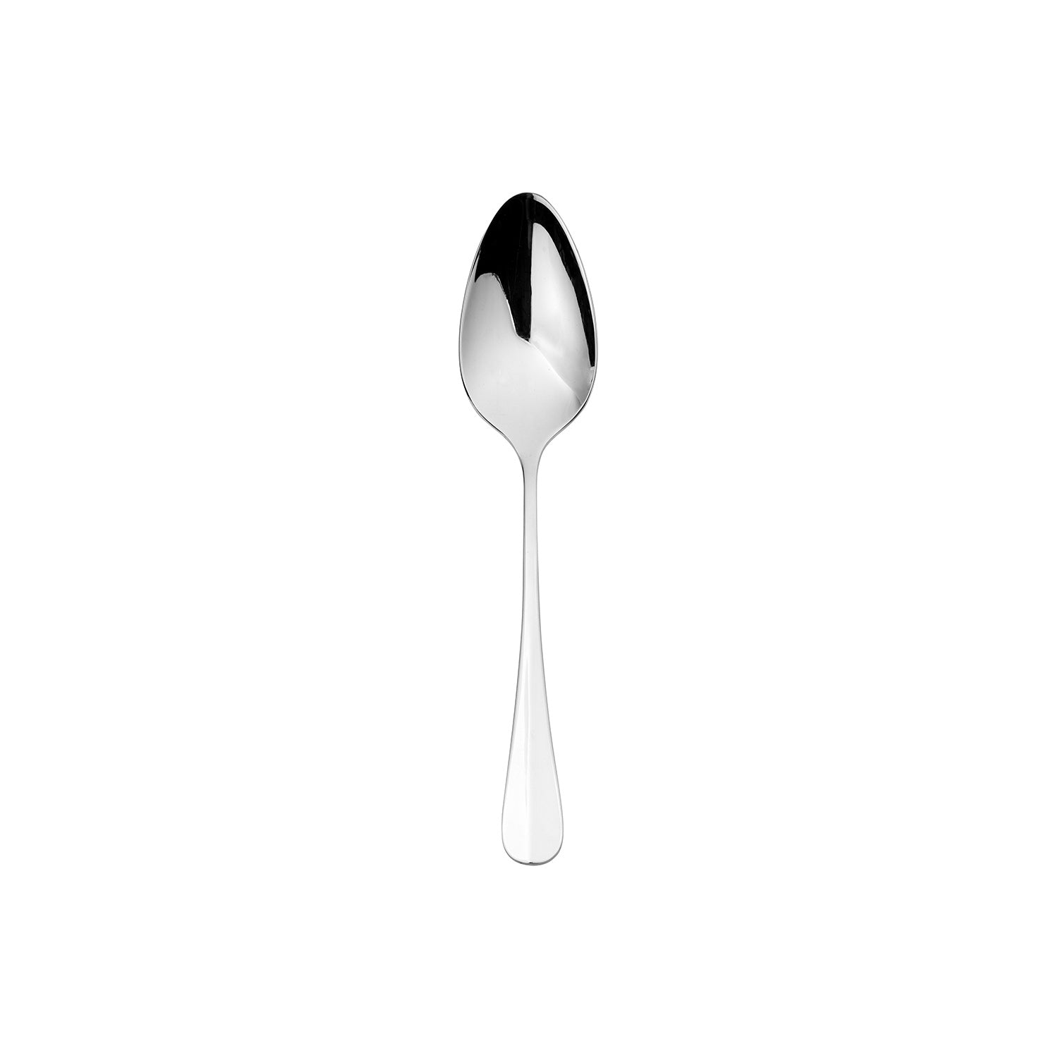 Flatware Baguette 7.5"  Silver Stainless Steel Dessert/Soup Spoon 18/10 (Set of 12)