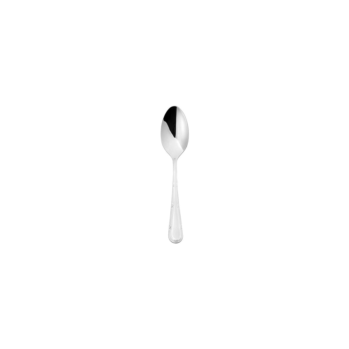 Flatware Ruban 4.5"  Silver Stainless Steel A.D. Coffee Spoon 18/10 (Set of 12)