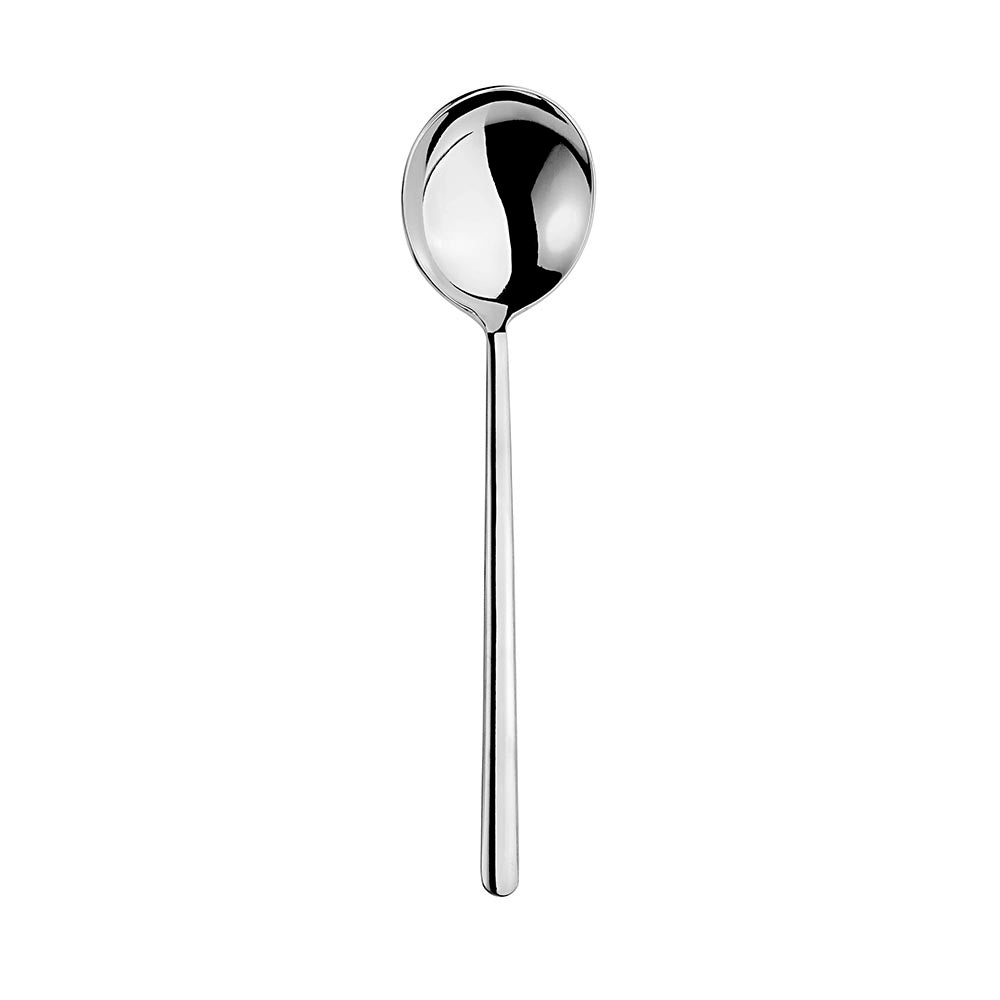 Flatware X-Lo 7.25"  Silver Stainless Steel Soup/Bouillon Spoon 18/10 (Set of 12)