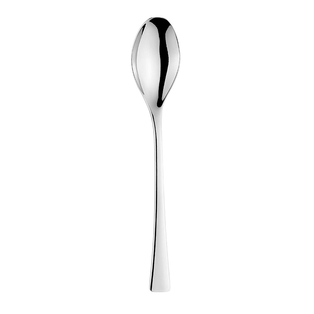 Flatware Curve 7.5"  Silver Stainless Steel Dessert/Soup Spoon 18/10 (Set of 12)