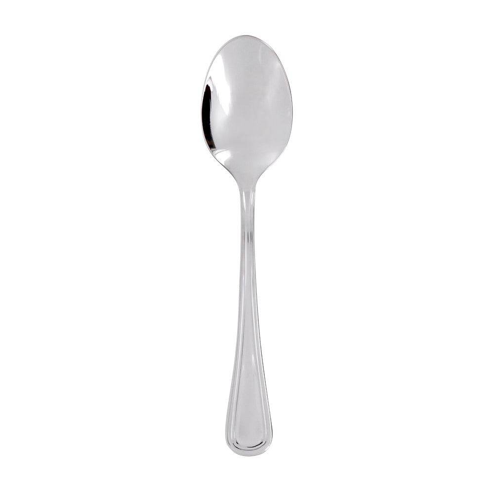 Flatware Elegance 7.5"  Silver Stainless Steel A.D. Coffee Spoon 18/10 (Set of 12)