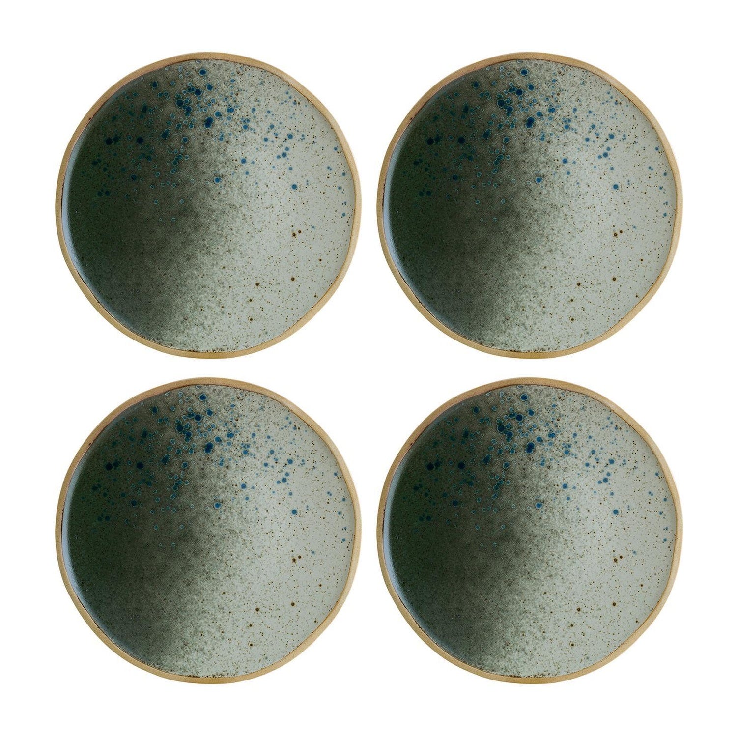 Bonna China Gaia dia.9"  Round Decorated Porcelain Plate (Set of 4)