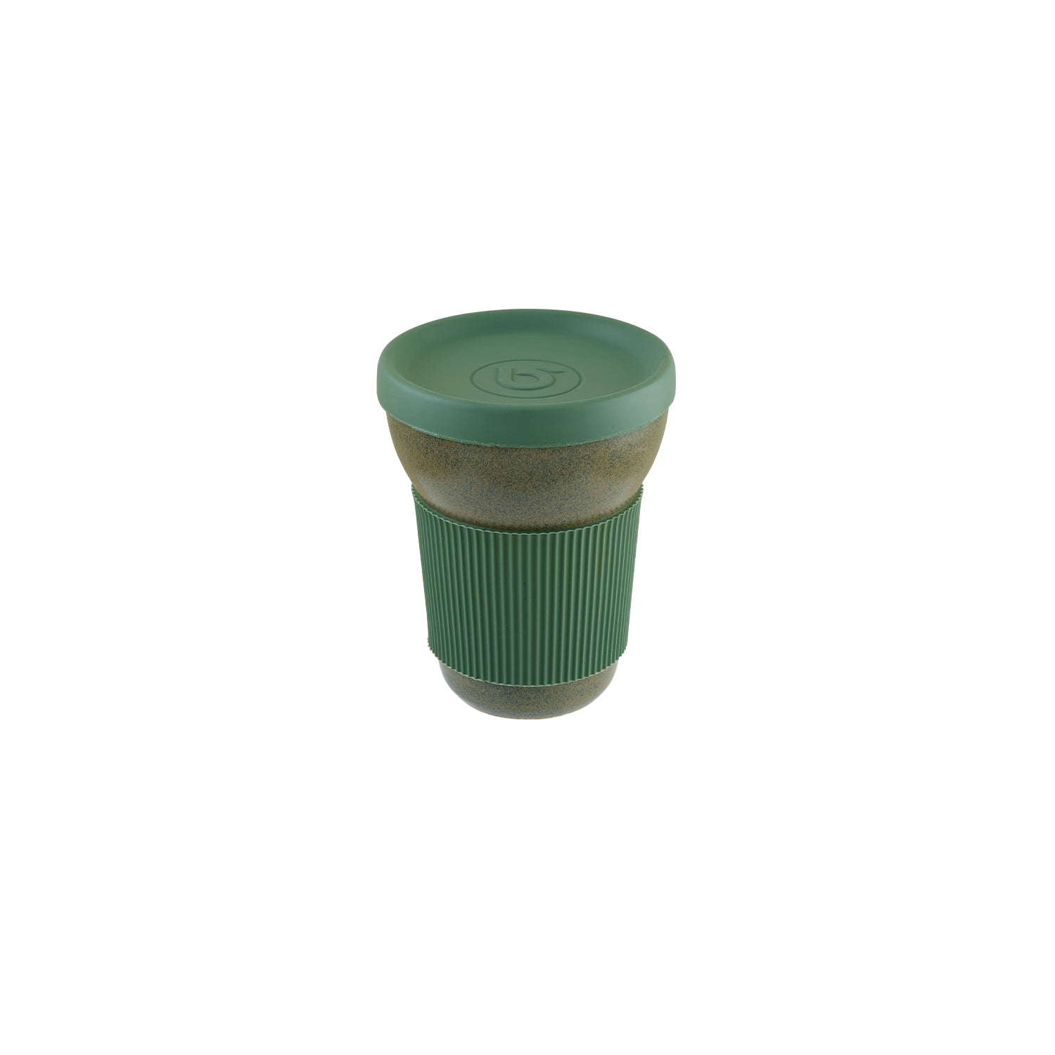 Gloire dia.3.75" h:4.75" 12 oz. Round Green Porcelain Mug (Set of 2)