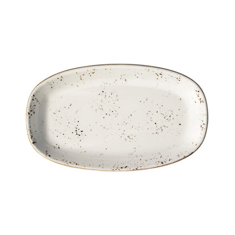 Bonna China Grano 6" x 3.5" x h:0.75" Oval Decorated Porcelain Platter (Set of 2)