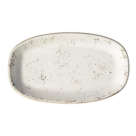 Bonna China Grano 7.5" x 4.25" x h:1" Oval Decorated Porcelain Platter (Set of 2)