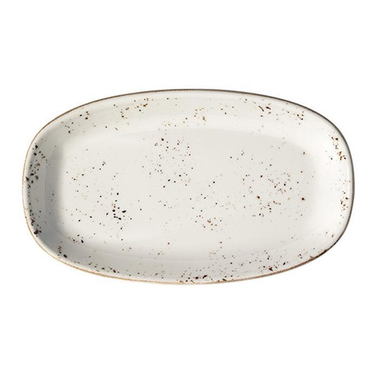 Bonna China Grano 9.5" x 5.5" x h:1.25" Oval Decorated Porcelain Platter (Set of 2)