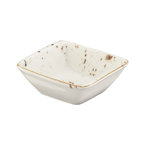 Bonna China Grano 3.5" x 3.5" x h:1.25" 1 oz. Square Decorated Porcelain Ramekin (Set of 4)