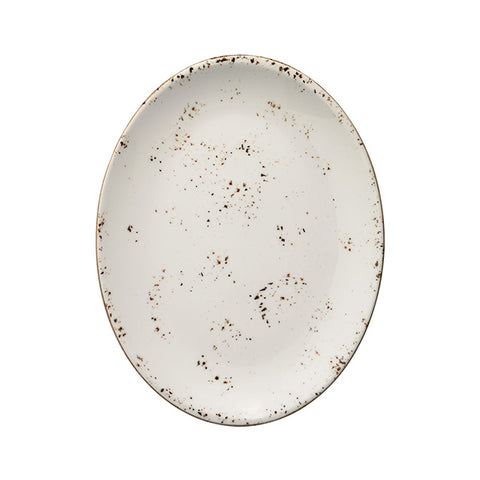 Bonna China Grano 12.25" x 9.5" x h:1" Oval Decorated Porcelain Platter