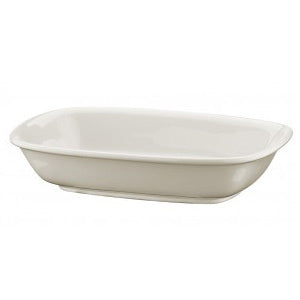 Bonna China Gourmet 4.75" x 3.25" x h:1" 4 oz. Rectangular Warm White Porcelain Deep Plate (Set of 2)