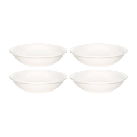 Bonna China Gourmet dia.5.25" h:1.5" 7 oz. Round Warm White Porcelain Bowl (Set of 4)