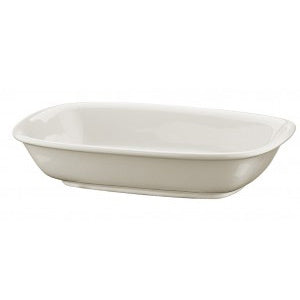 Bonna China Gourmet 6.5" x 4.5" x h:1.5" 12 oz. Rectangular Warm White Porcelain Deep Plate (Set of 2)