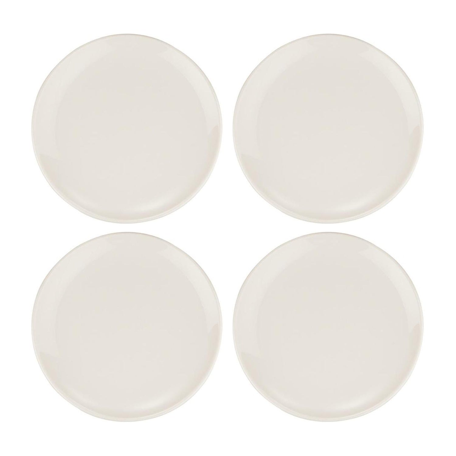 Bonna China Gourmet dia.10"  Round Warm White Porcelain Plate (Set of 4)